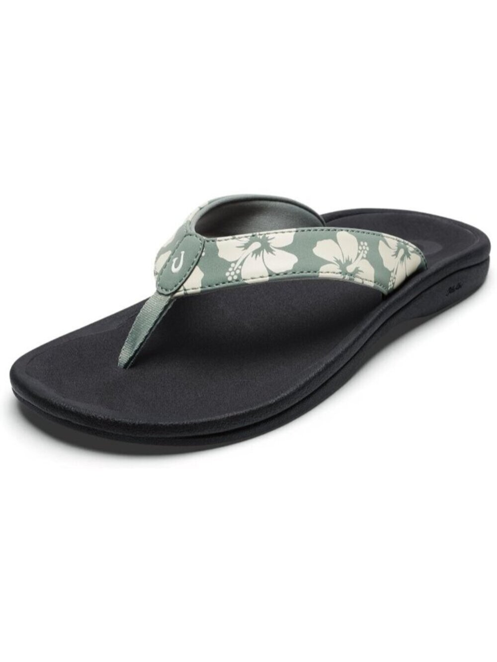 Women's White Green Sandals Water Resistant Flip Flops with Arch Support Comfort